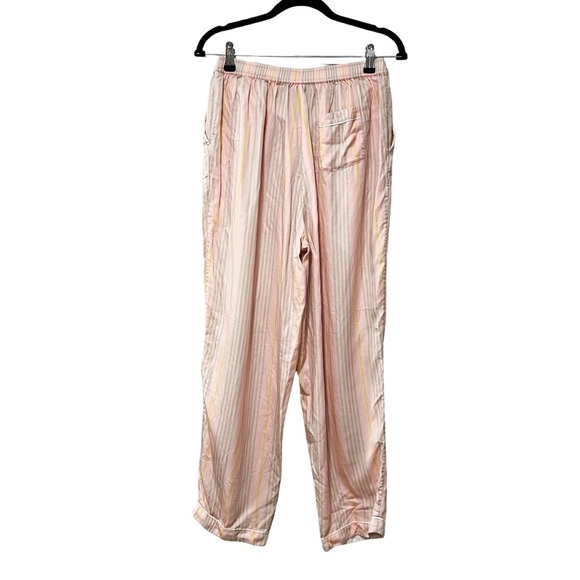 THE SLEEP CODE Striped Pastel Orange Pink Pajama Pants Sz M - Picture 3 of 6